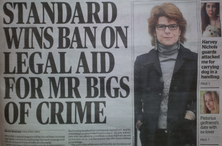 Justice Secretary pledges to change legal aid legislation following Evening Standard campaign